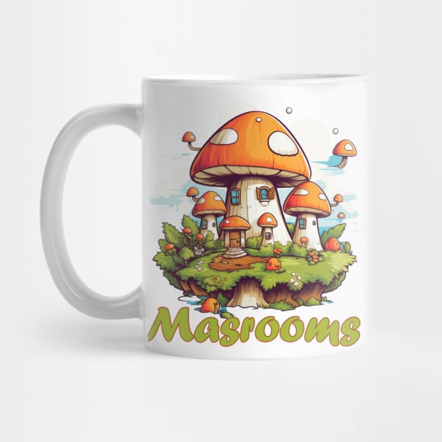 Chanterelle mushrooms by Printashopus